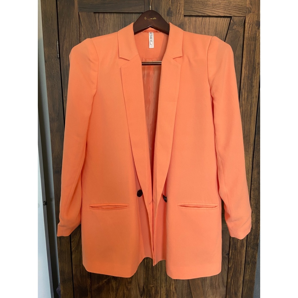 Oversized Small Mural Blazer Orange